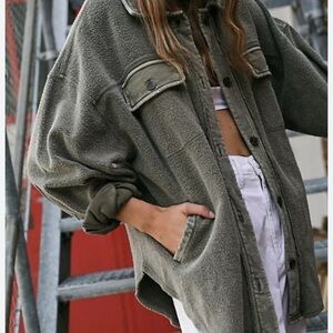 Free People Ruby Jacket in Olive